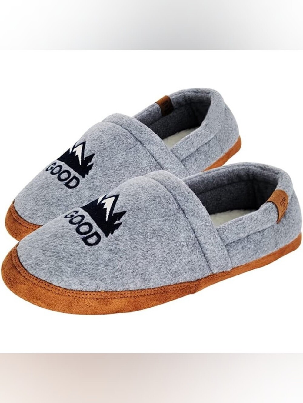 Vintage Style Life Is Good Mountain Fleece Slippers Gorpcore Mocs Size 10 M